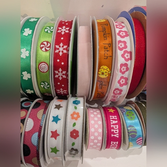 Ribbon 31 Rolls Craft Ribbon, Art Ribbon, Satin Ribbon, Cards & Hairpiece Ribbon - Picture 6 of 9